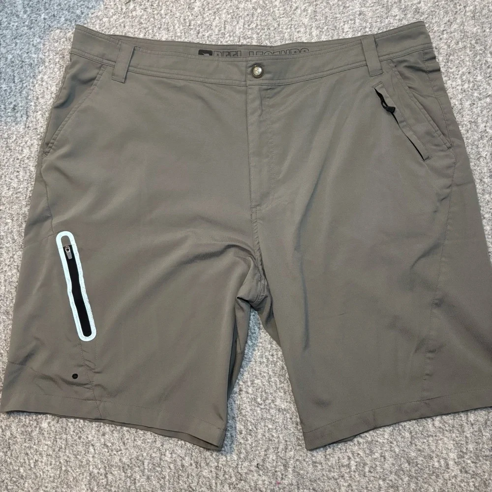Reel Legends Men’s Adventure Athletic Shorts Tan Gray Blue 44 Bundle